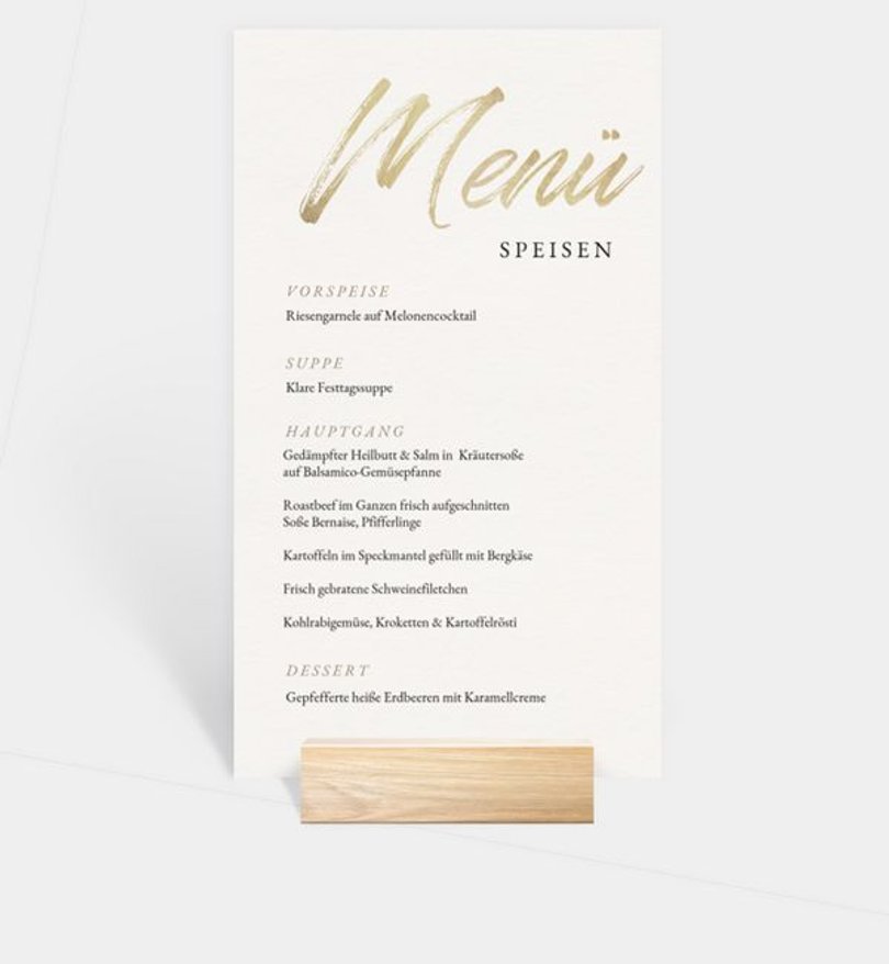 Menükarte Hochzeit Easy