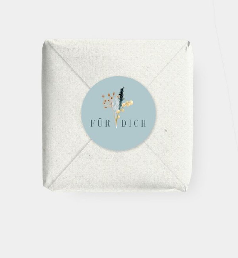 Geschenkaufkleber Ostern Blumenwiese