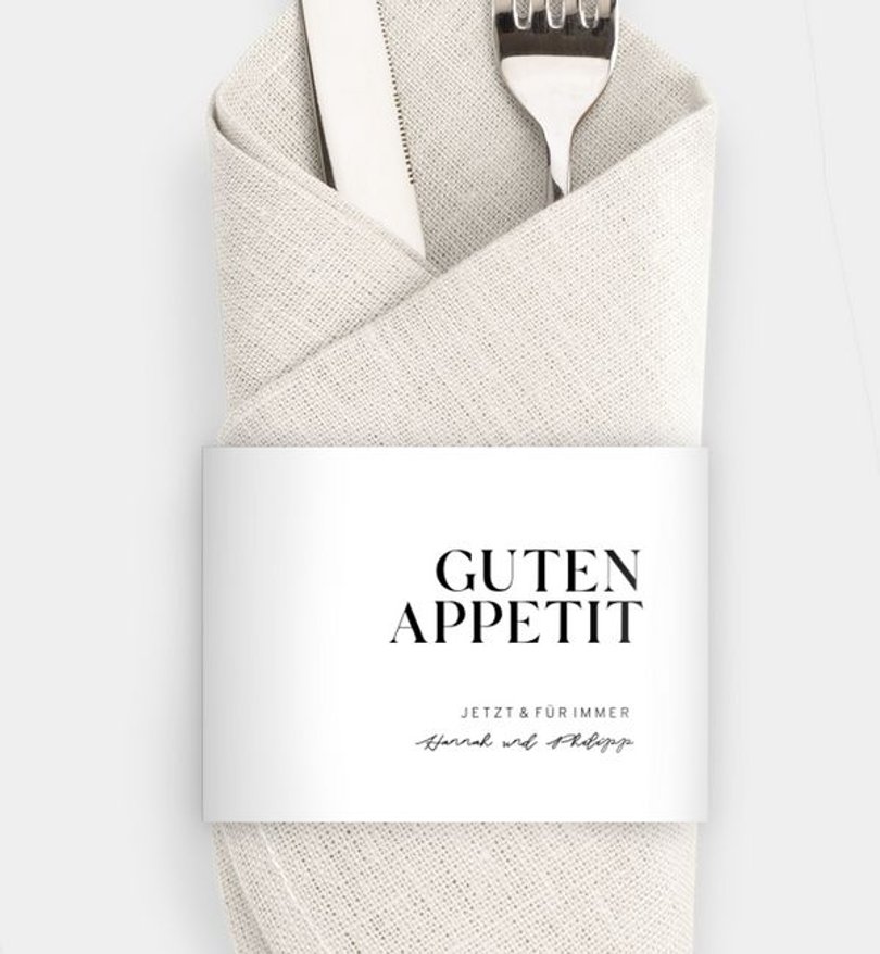 Besteck Servietten-Zubehör Hochzeit Grace