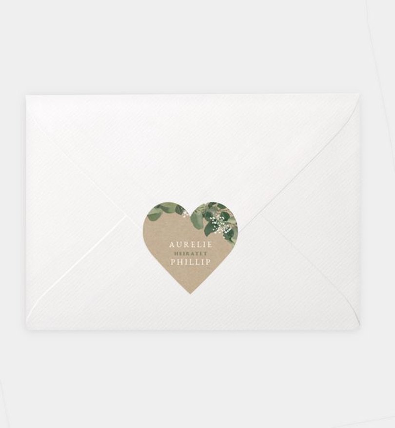 Siegelsticker Hochzeit Eucalyptus Wreath