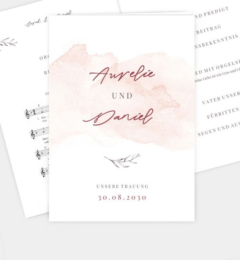 Kirchenheft Hochzeit Lovely Blush