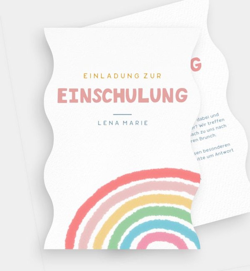 Einladungskarte Einschulung Mein Regenbogen
