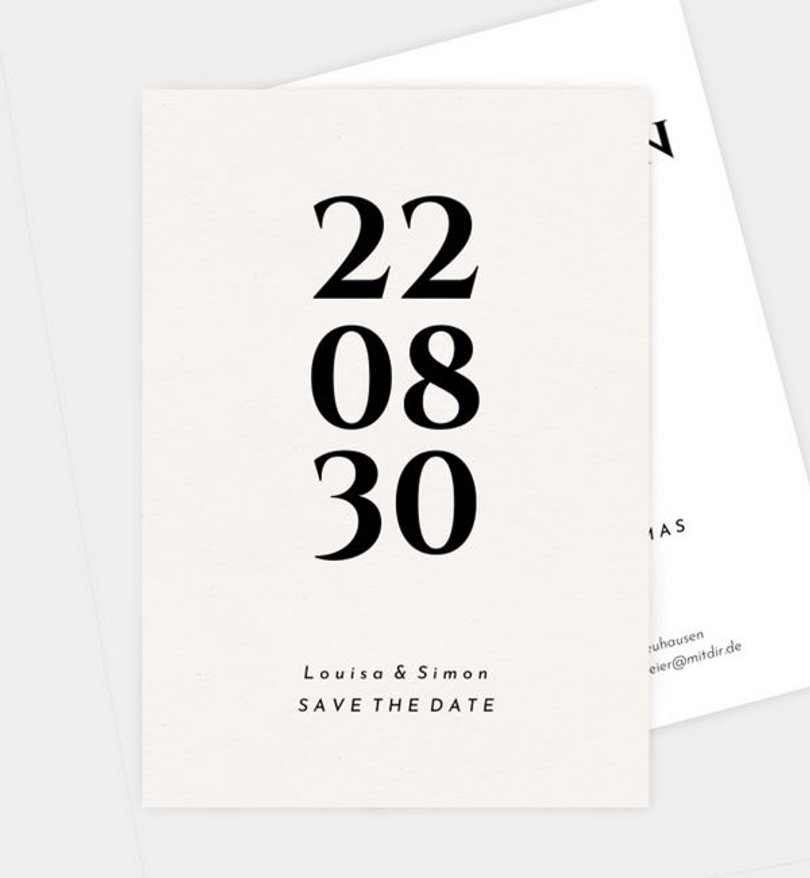 Save-The-Date Karte Hochzeit Wedding Elegance