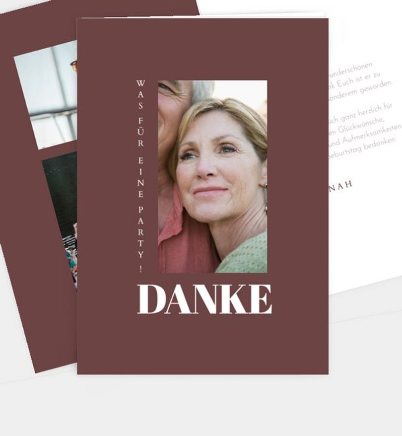 Dankeskarte Geburtstag Birthdayshape
