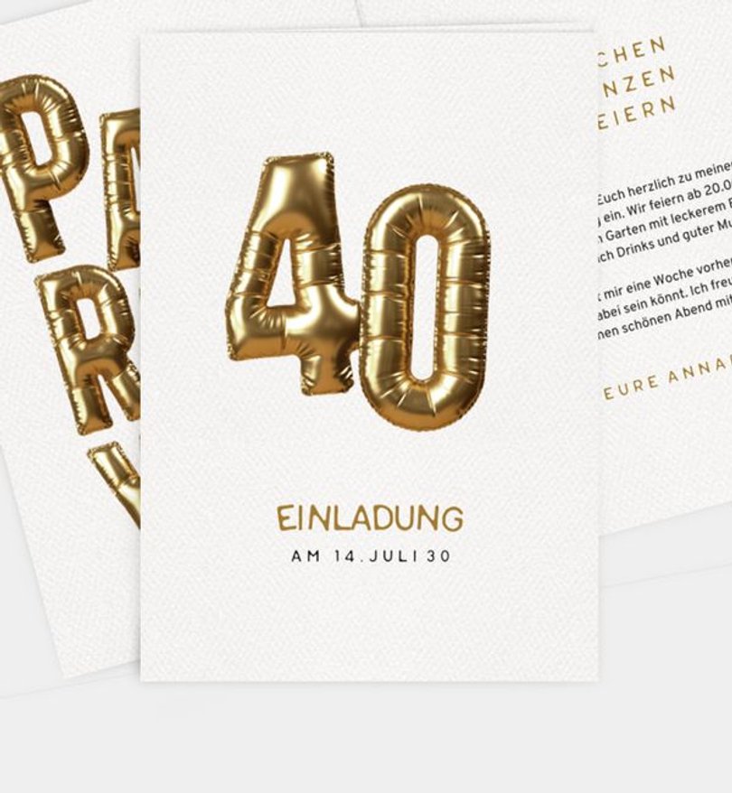 Einladungskarte Geburtstag Party Baloon