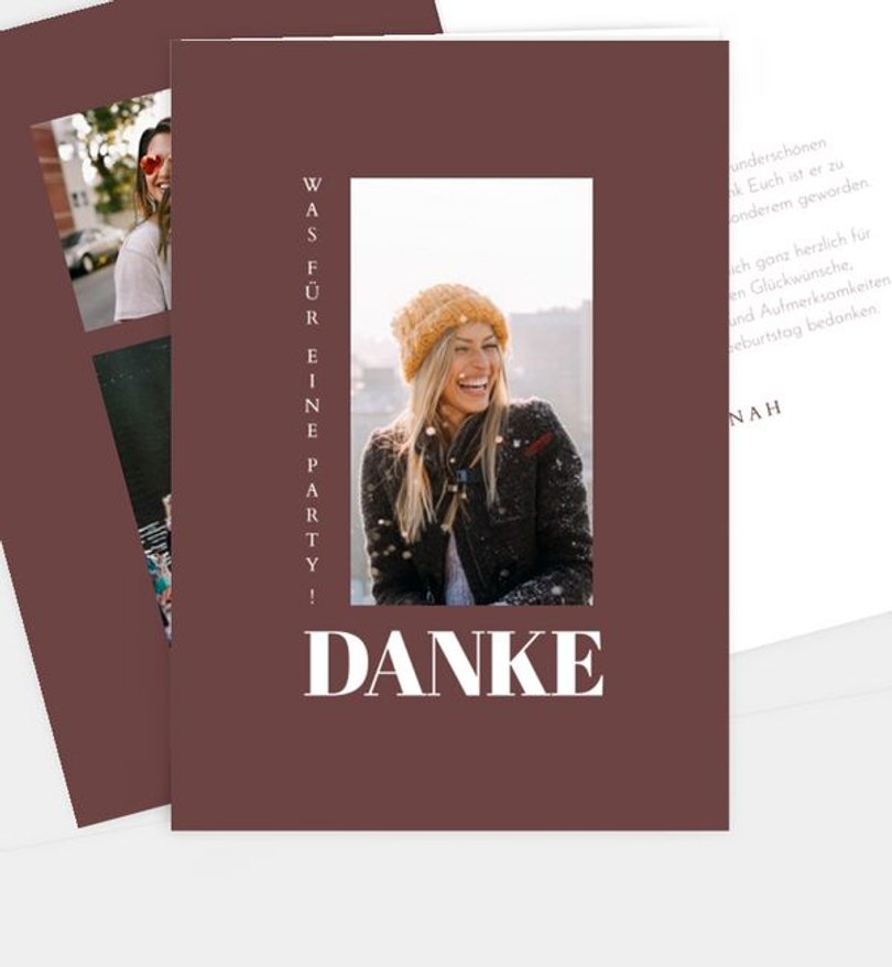 Dankeskarte Geburtstag Birthdayshape