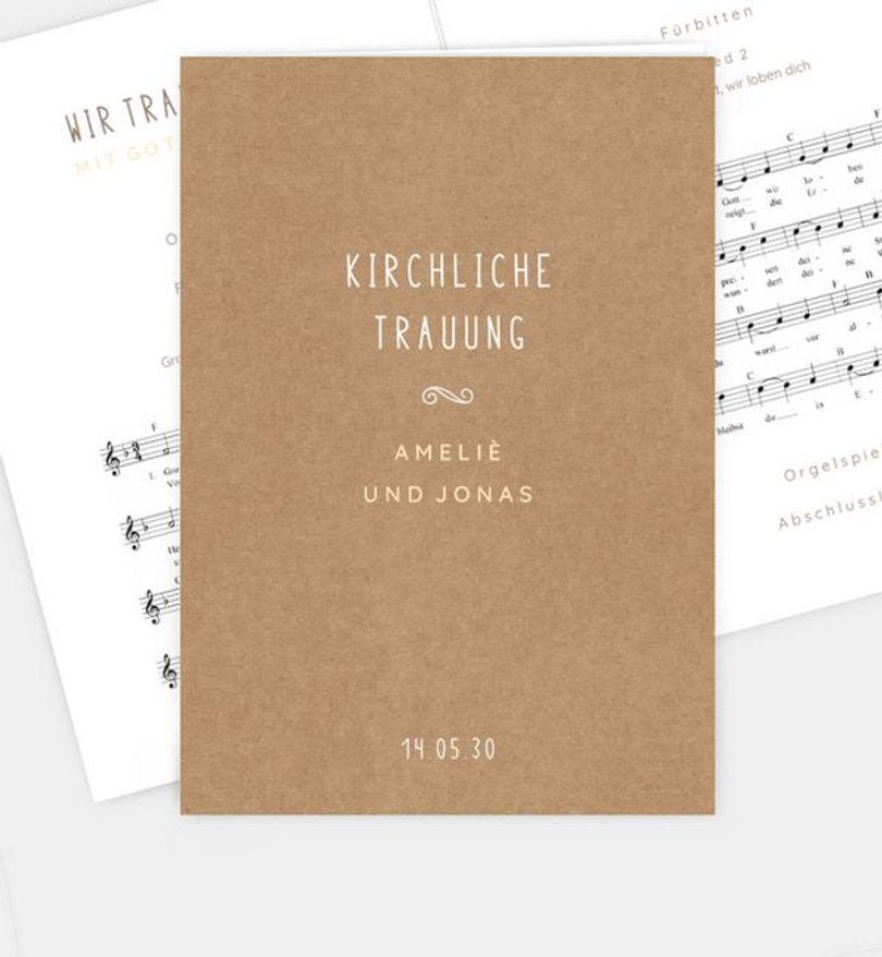 Kirchenheft Hochzeit Lovely Vintage