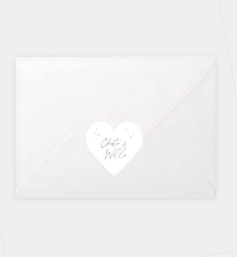Siegelsticker Goldene-Hochzeit Shine and glow