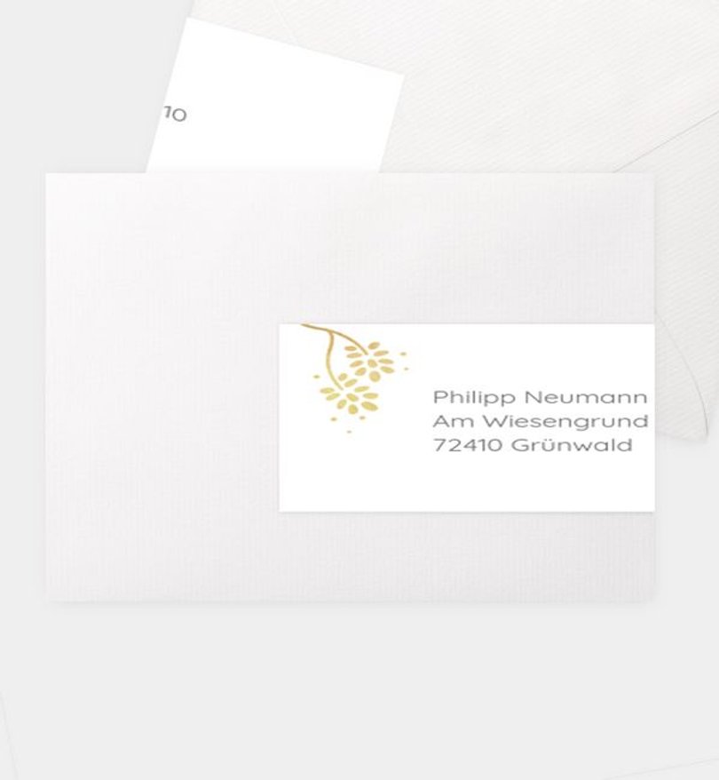 Adressaufkleber Goldene-Hochzeit Shine and glow