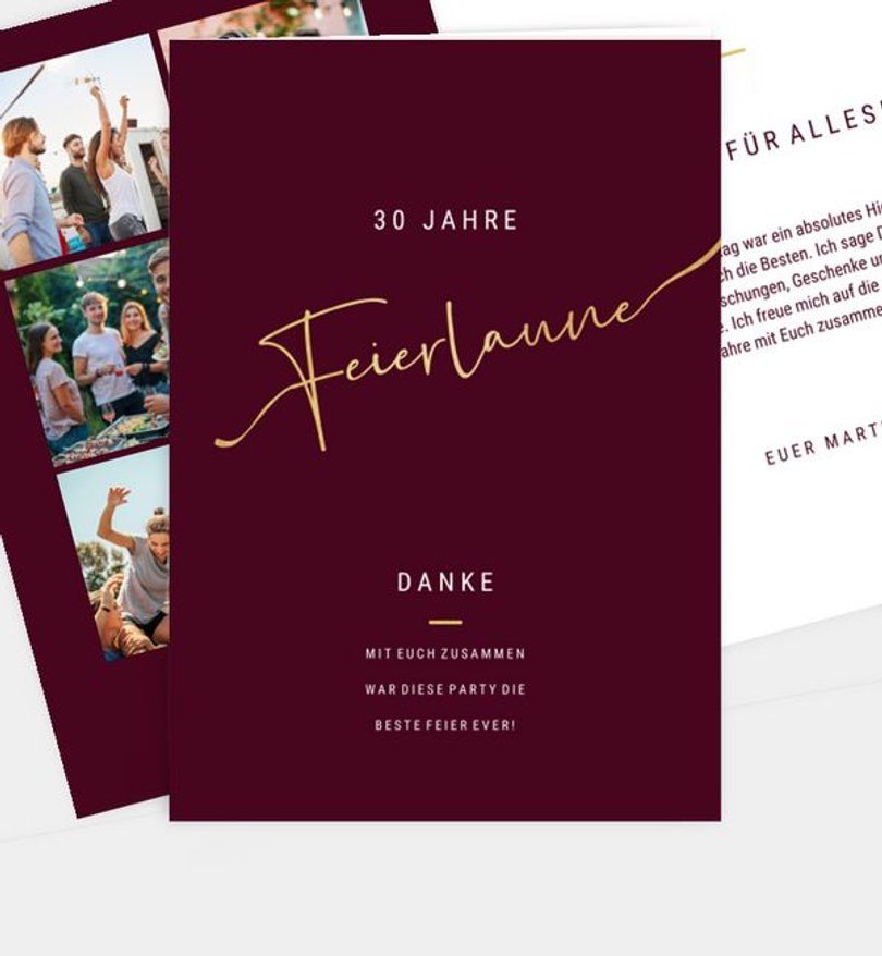 Dankeskarte Geburtstag Handlettering
