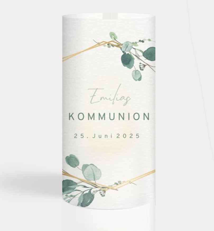 Windlichtkarte kommunion/windlichtkarte/occasion Sommerduft