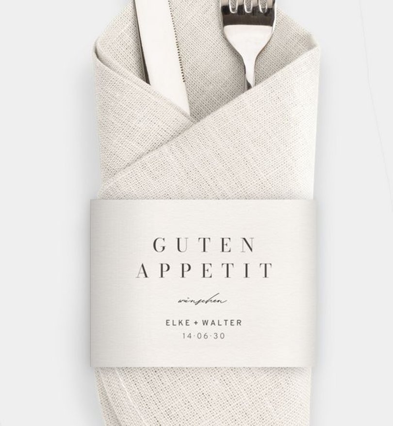 Besteck Servietten-Zubehör Goldene Hochzeit Ease