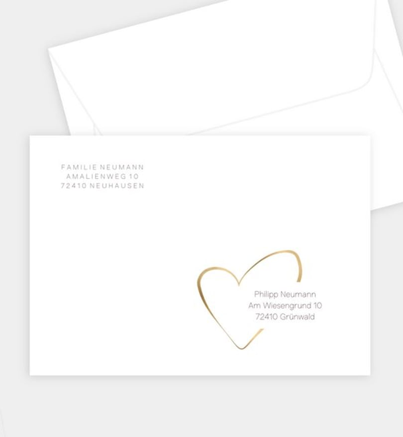 Briefumschlag Goldene-Hochzeit Big Love