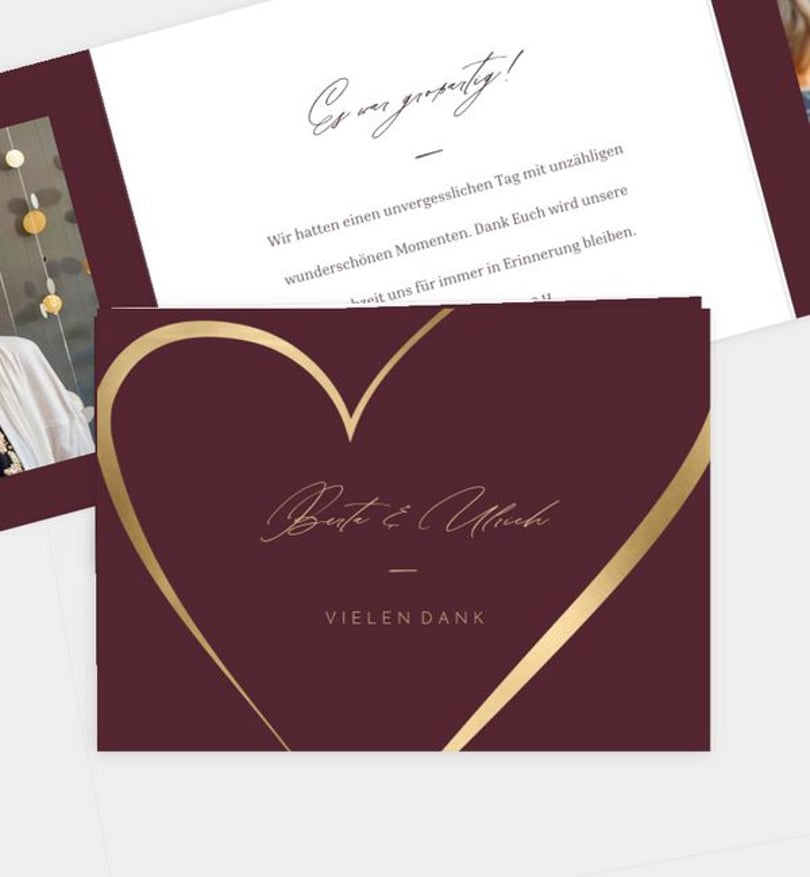 Dankeskarte Goldene-Hochzeit Big Love