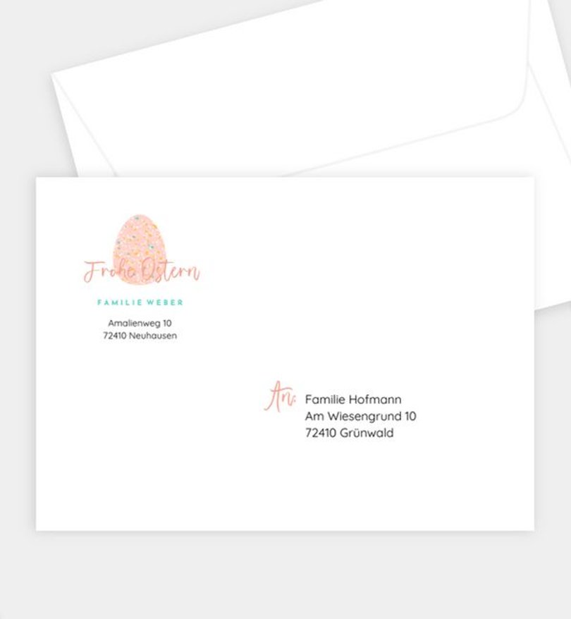 Briefumschlag Ostern Fresh Terazzo