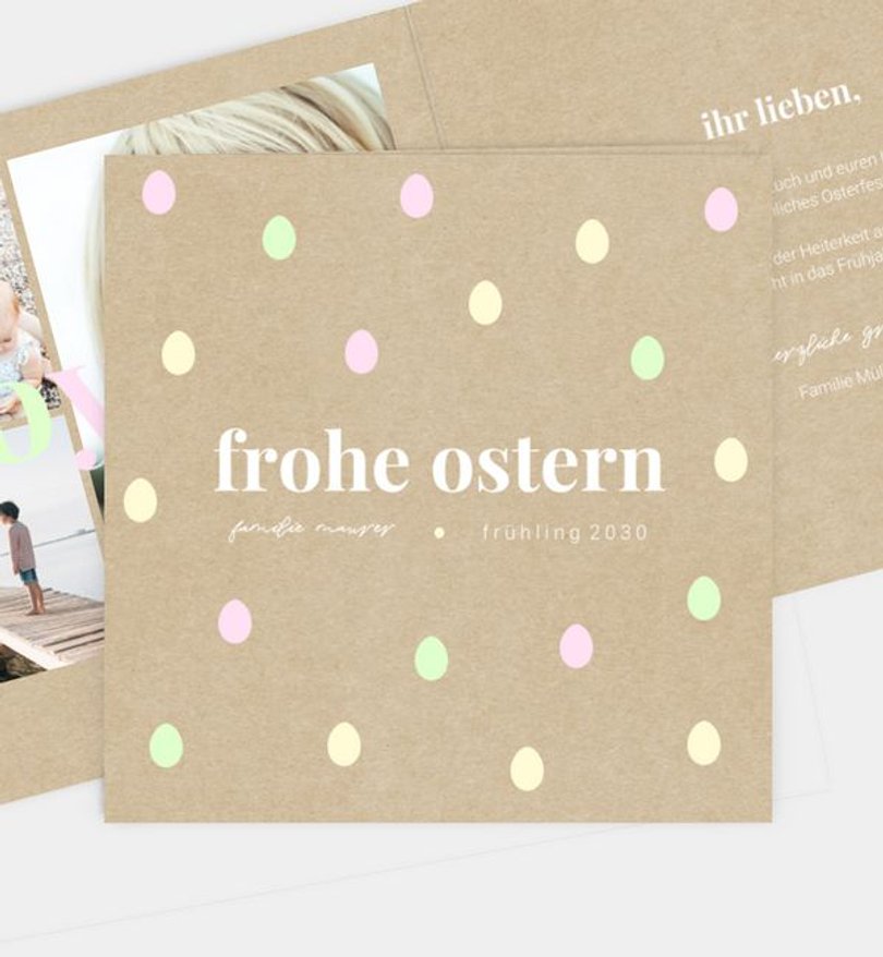 Grußkarte Ostern Colour Spots