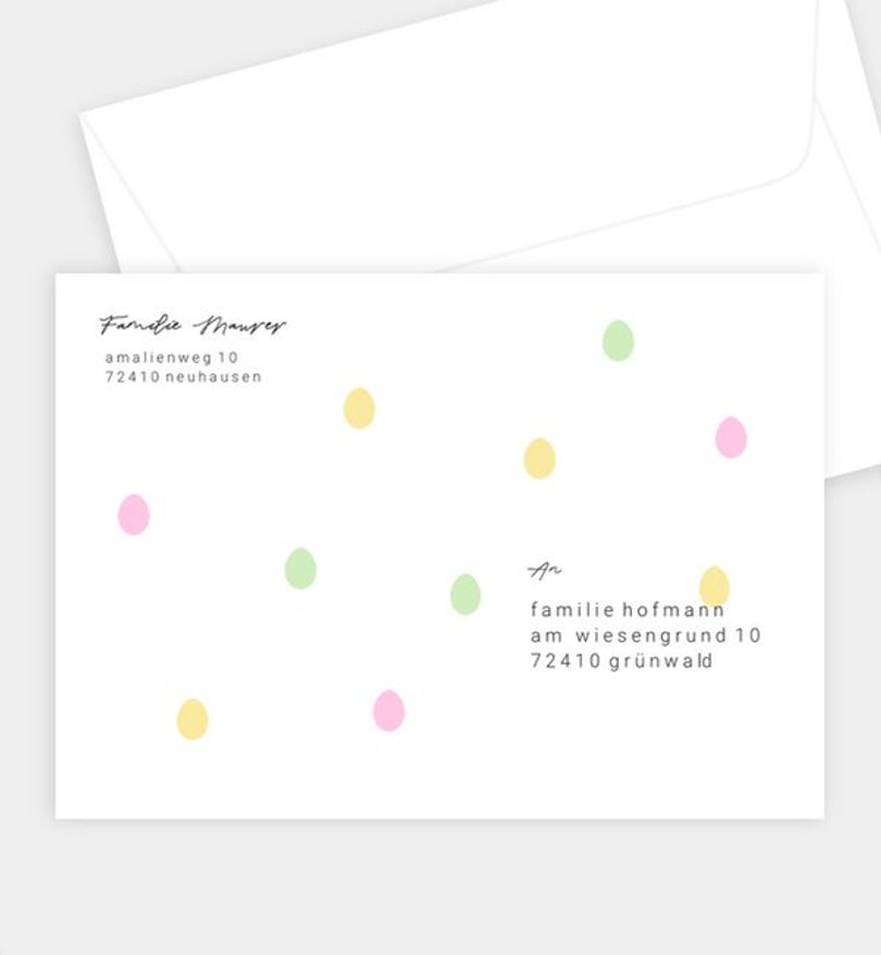 Briefumschlag Ostern Colour Spots