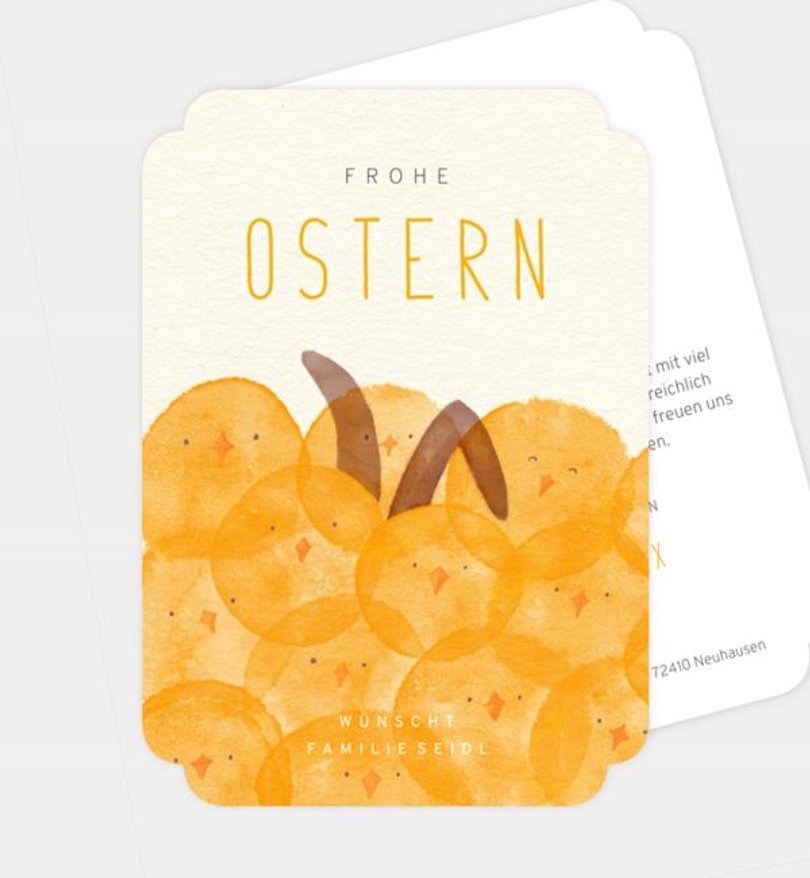 Grußkarte Ostern Osterversteck