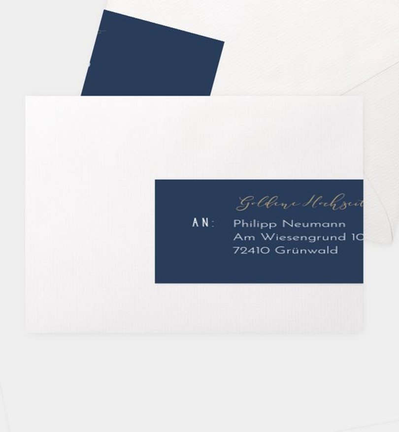 Adressaufkleber Goldene-Hochzeit Einzelstück