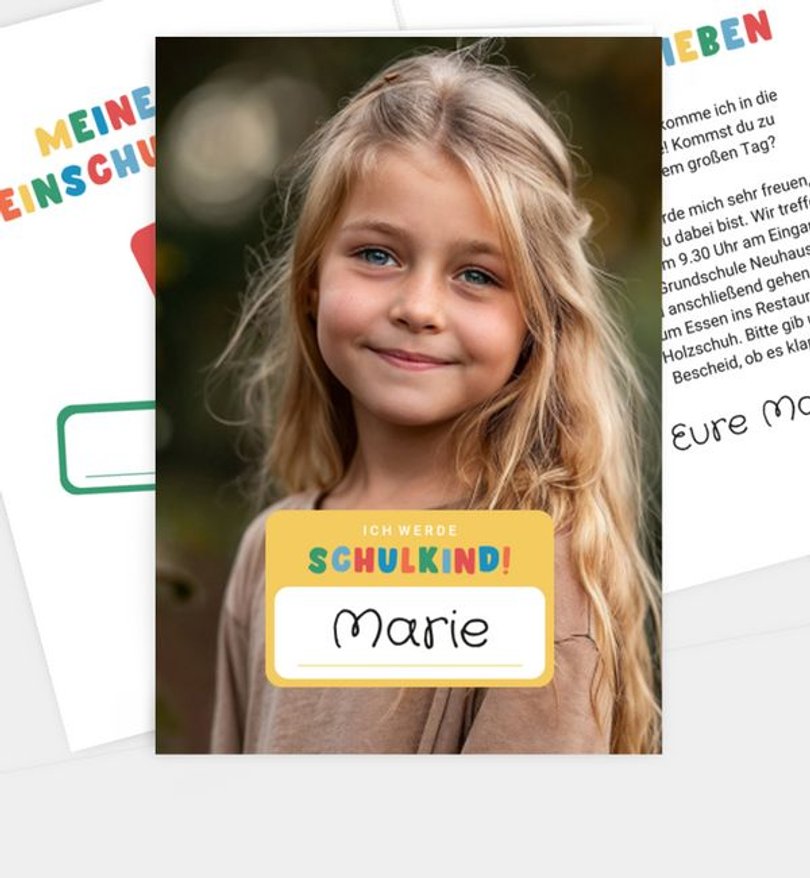 Einladungskarte Einschulung Sticker