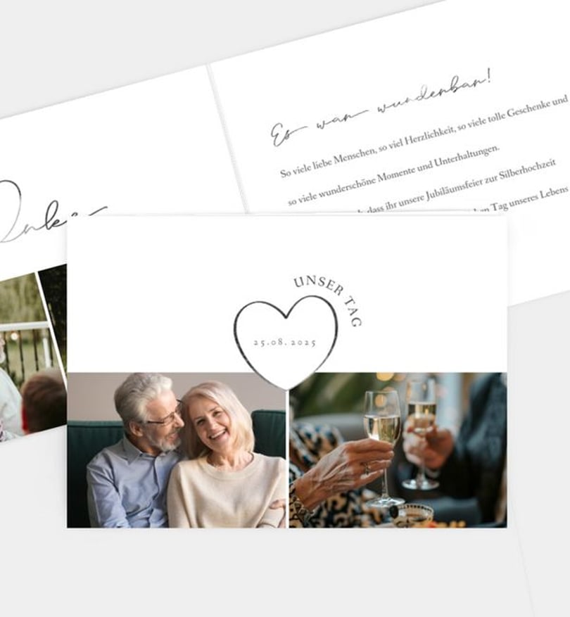 Dankeskarte Silberhochzeit Jubiläum
