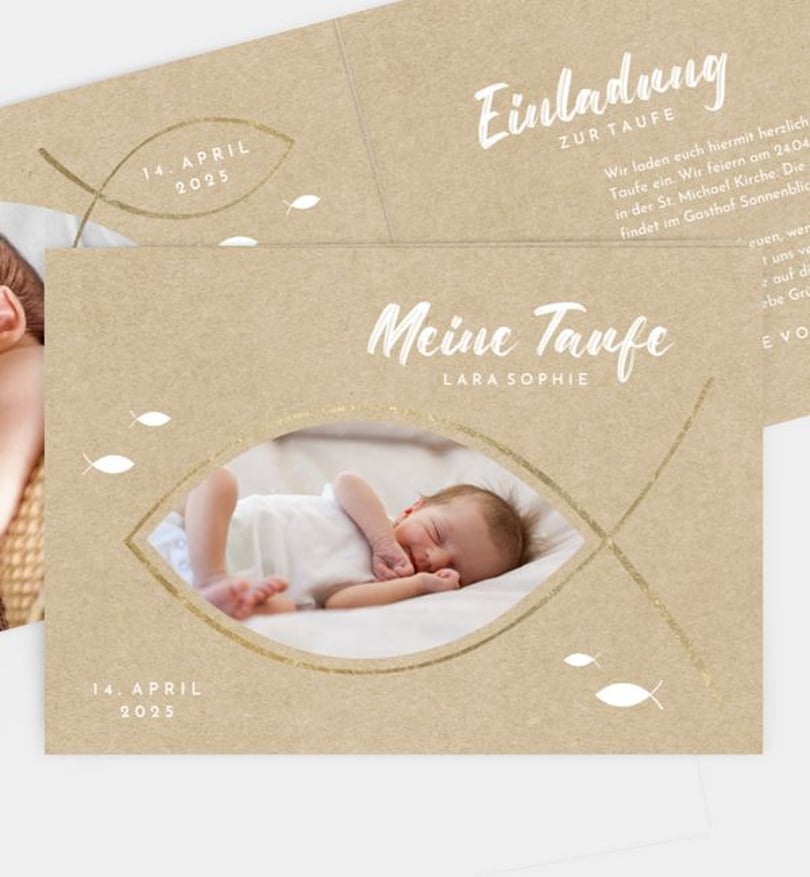 Einladungskarte Taufe Segensfest