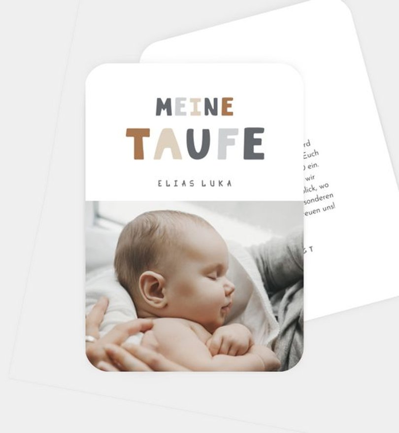 Einladungskarte Taufe Crew