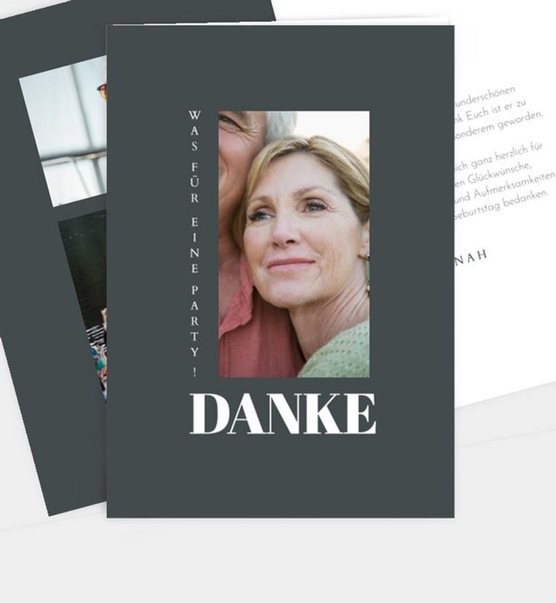 Dankeskarte Geburtstag Birthdayshape