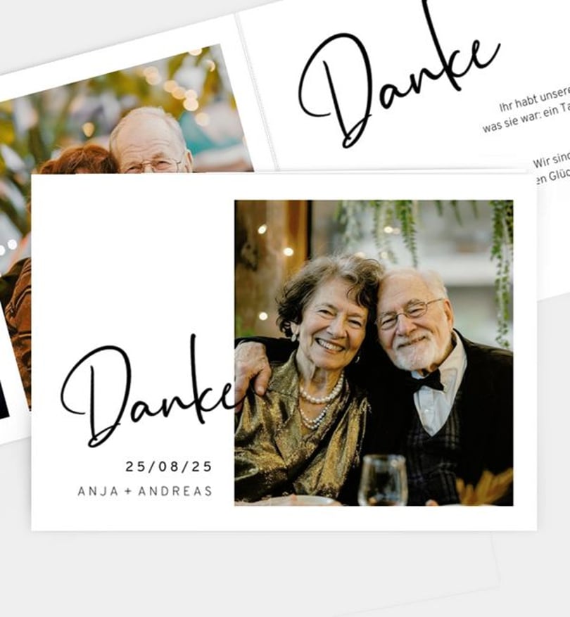 Dankeskarte Goldene-Hochzeit Only Us