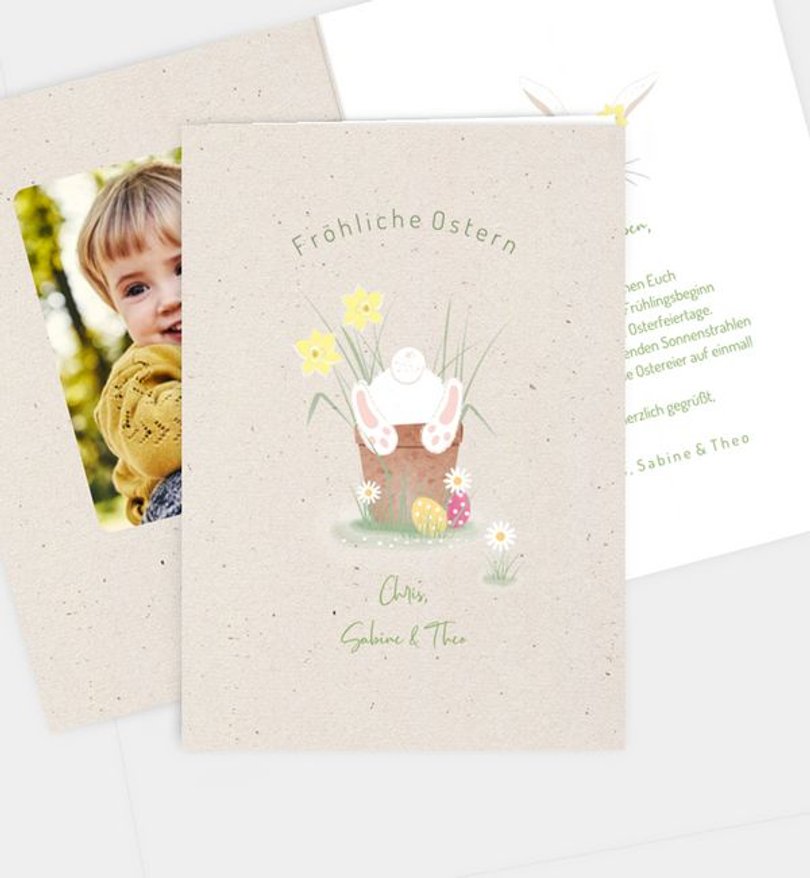 Grußkarte Ostern Osterhase Spürnase