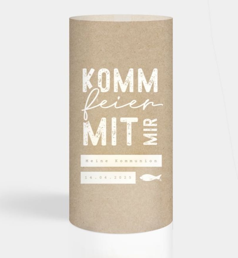 Windlichtkarte kommunion/windlichtkarte/occasion My Day · Crafty