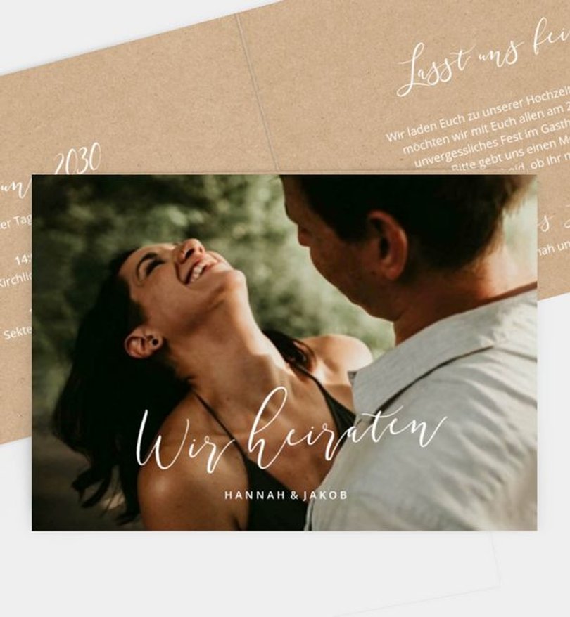Einladungskarte Hochzeit Einzelstück