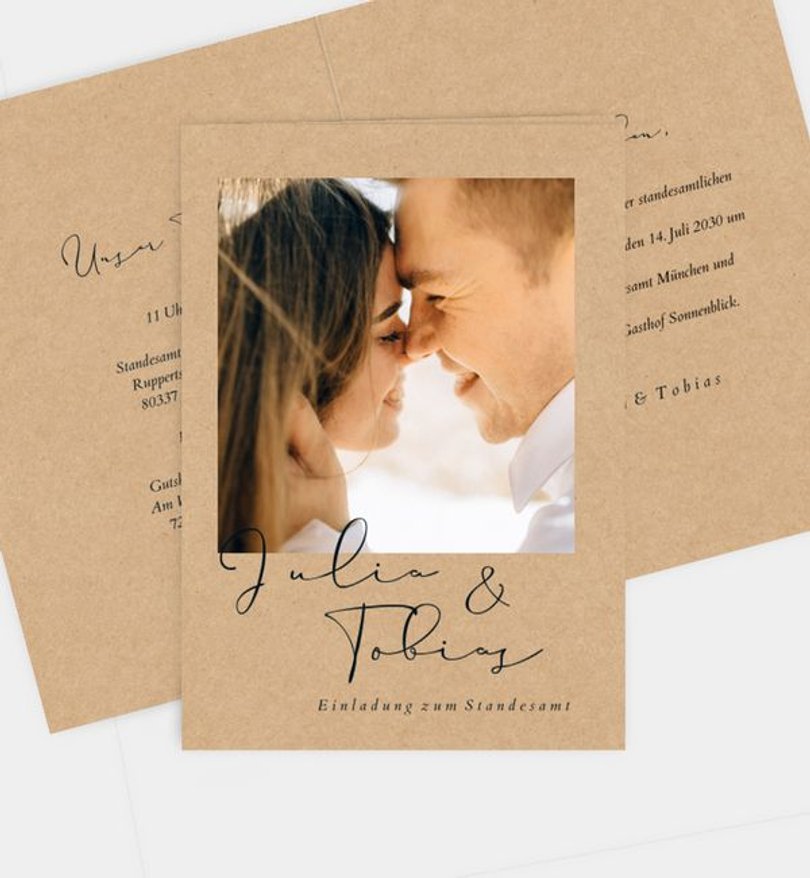 Einladung Standesamt Hochzeit Sweet Moment
