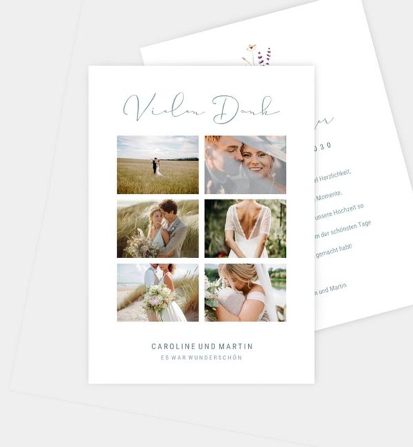 Dankeskarte Hochzeit Decent Summer