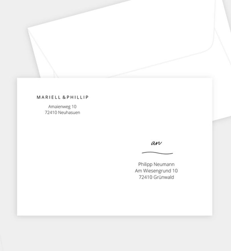 Briefumschlag Hochzeit Clean Elegance