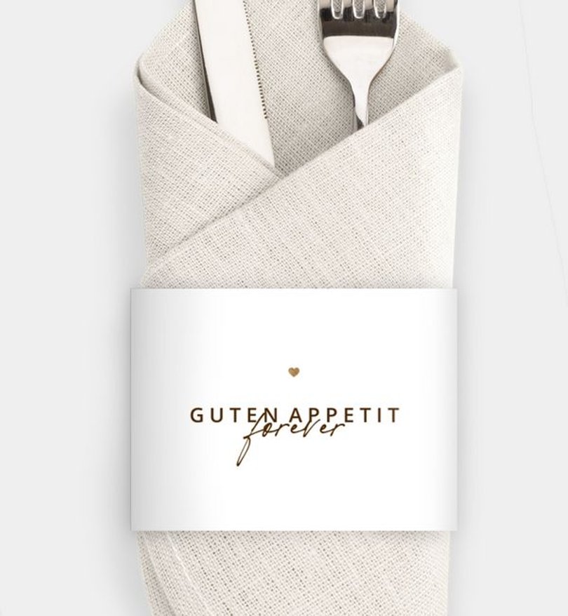 Besteck Servietten-Zubehör Hochzeit Volles Herz