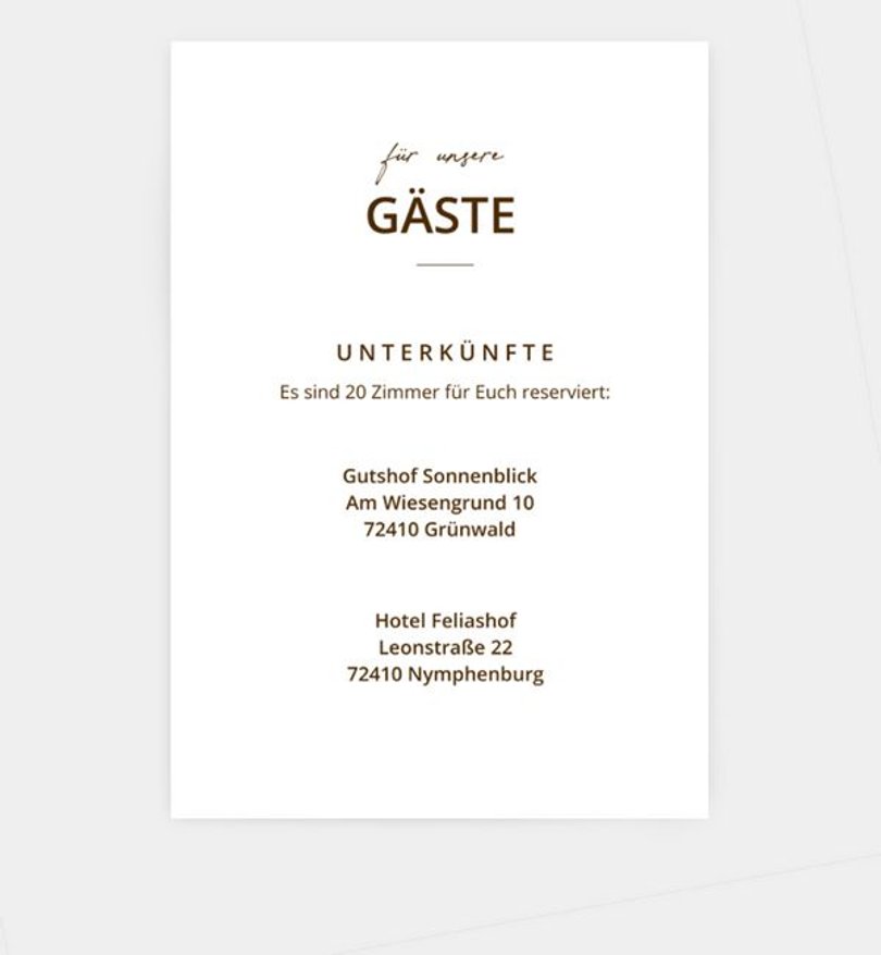 Einlegeblatt bedruckt Hochzeit Volles Herz