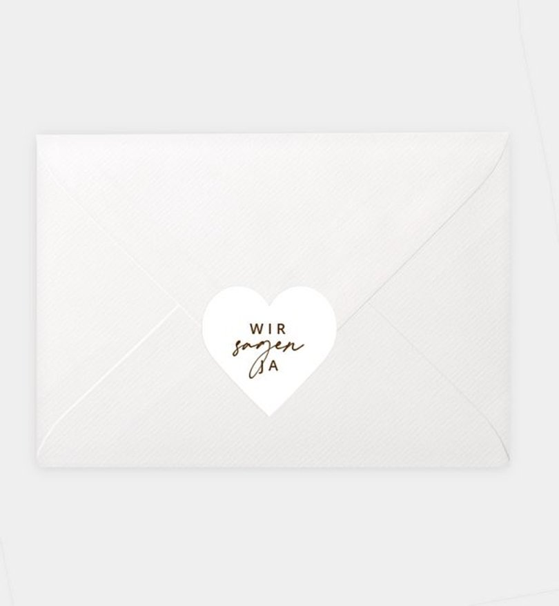 Siegelsticker Hochzeit Volles Herz