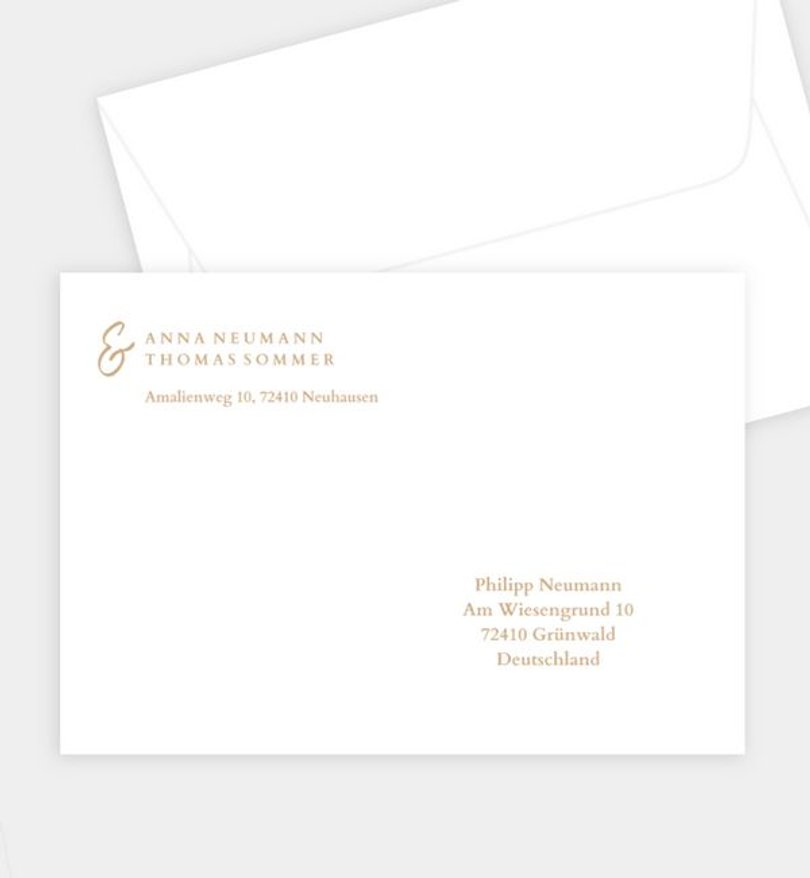 Briefumschlag Hochzeit Pures Glück · Crafty