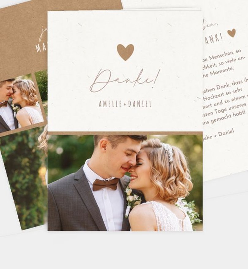 Dankeskarte Hochzeit Unendliche Liebe