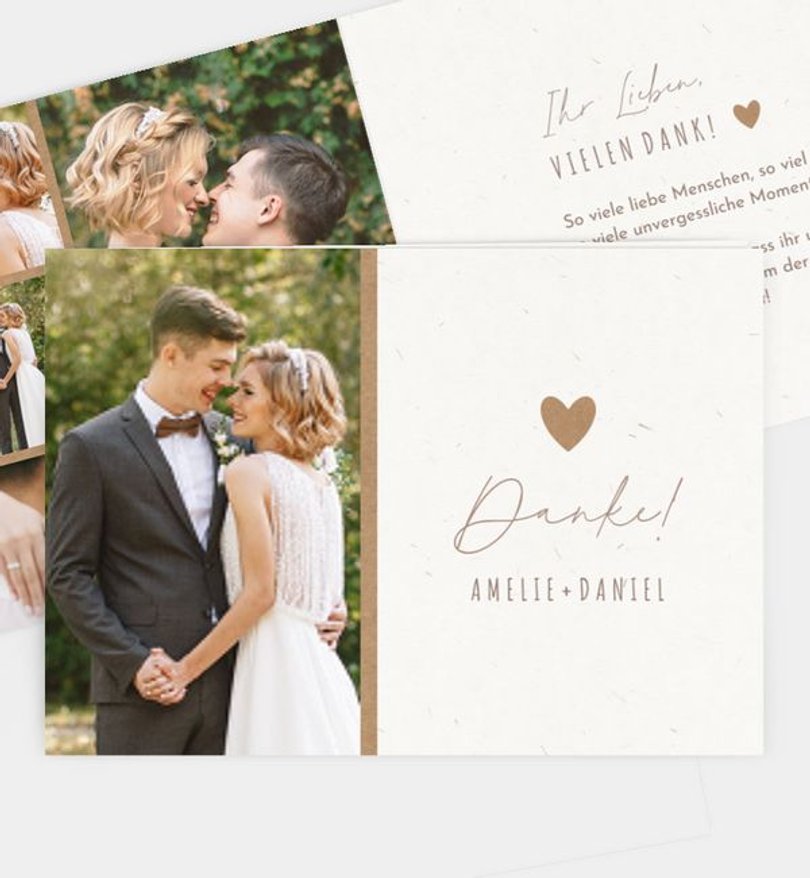 Dankeskarte Hochzeit Unendliche Liebe