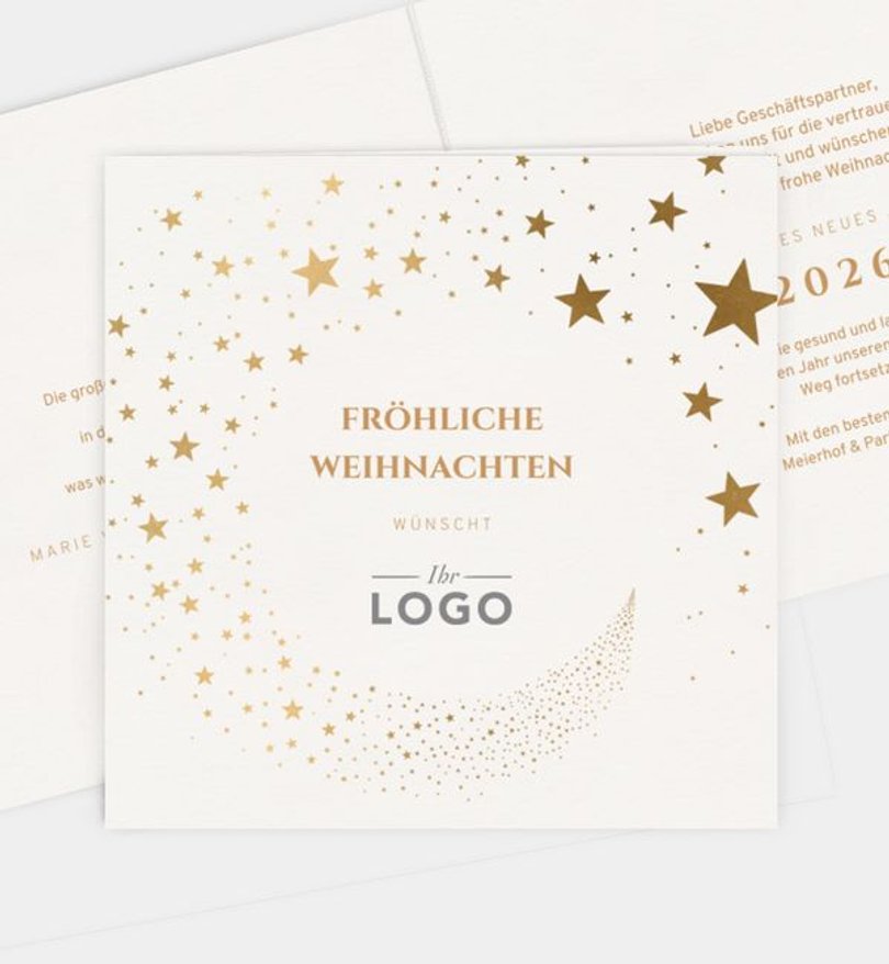 Weihnachtskarte Weihnachten geschäftlich Sternschweif