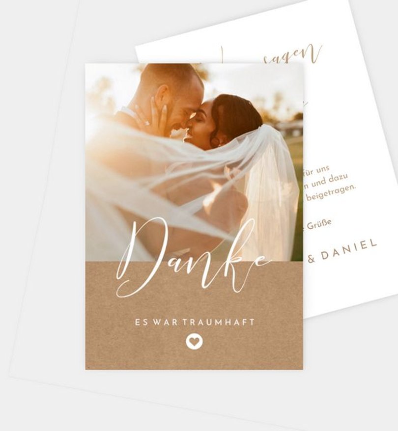 Dankeskarte Hochzeit Easy Wedding