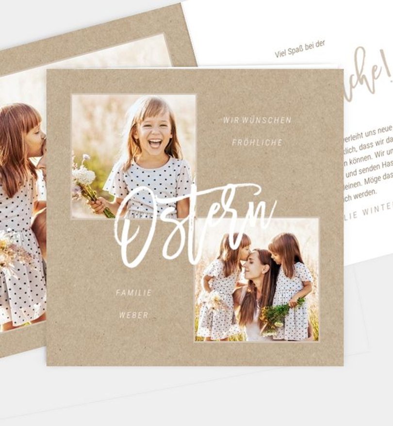 Grußkarte Ostern Frühlingsgefühle · Vintage