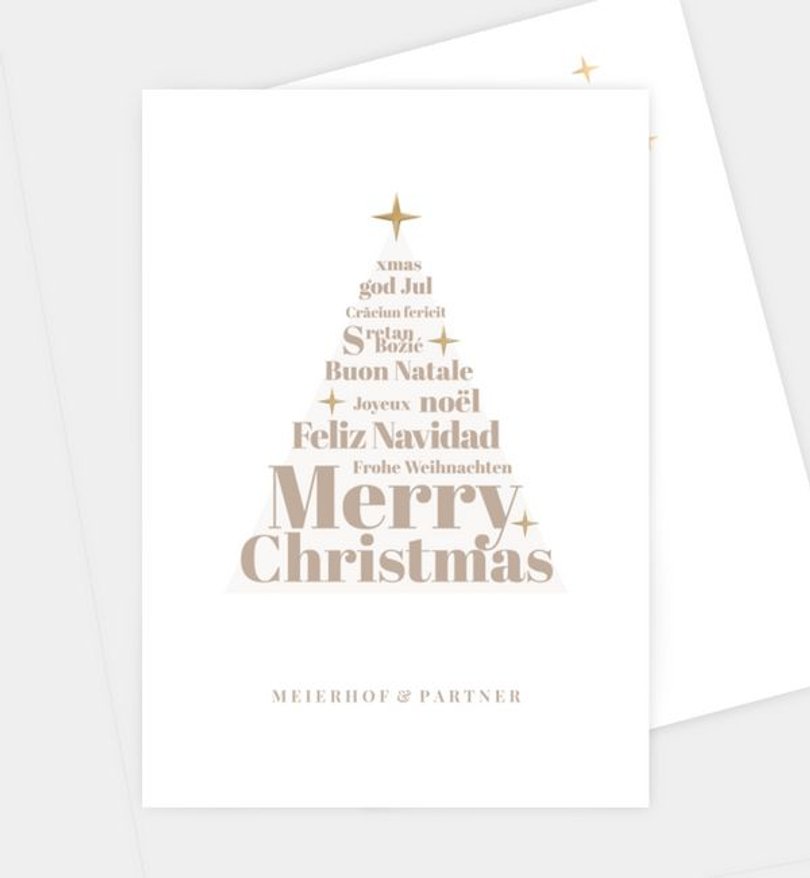 Weihnachtskarte Weihnachten geschäftlich Language Love