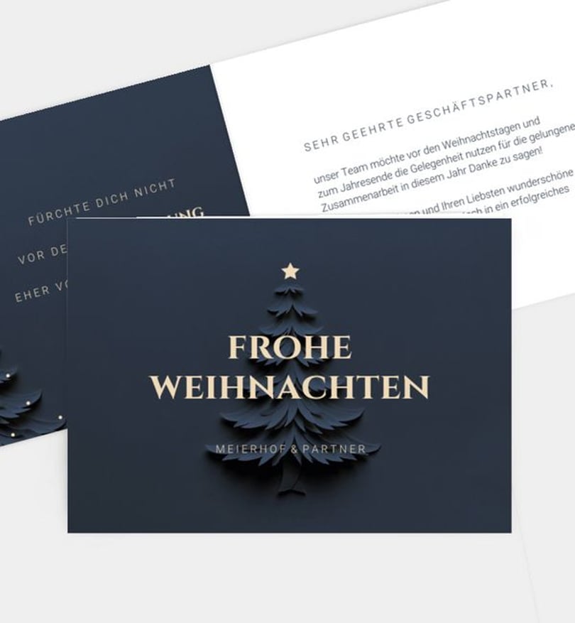 Weihnachtskarte Weihnachten/Geschäftlich Papertree