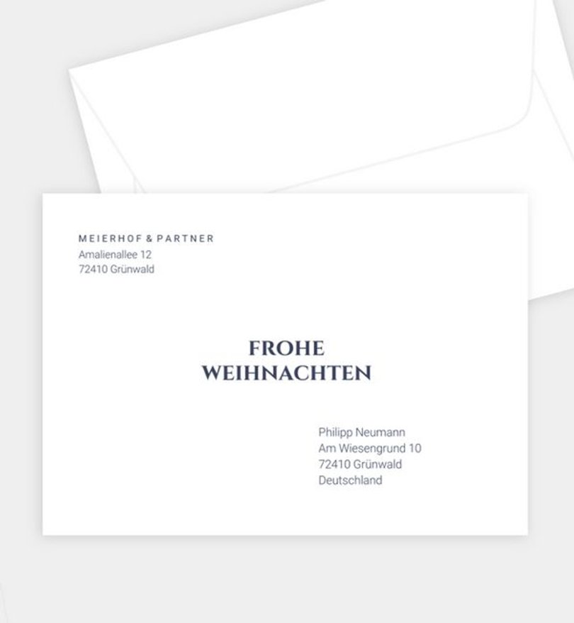 Briefumschlag Weihnachten Papertree