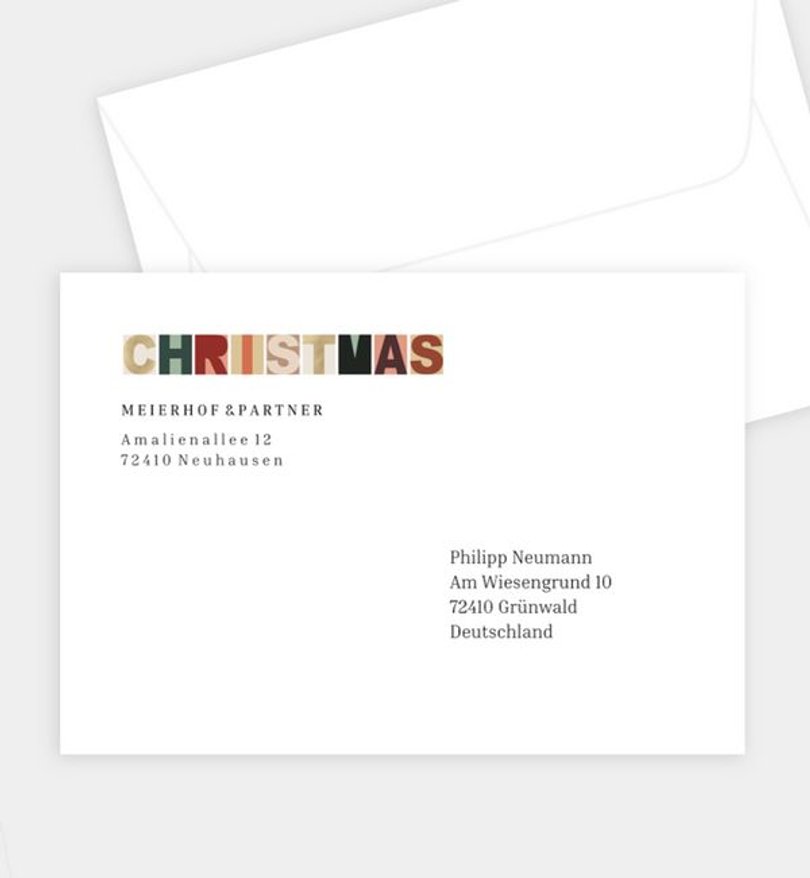 Briefumschlag Weihnachten Christmascard