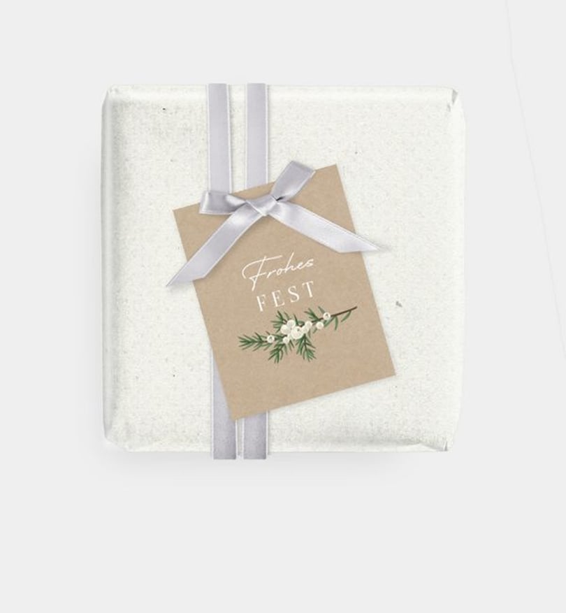 Geschenkanhänger Geschäftlich Winter Wreath