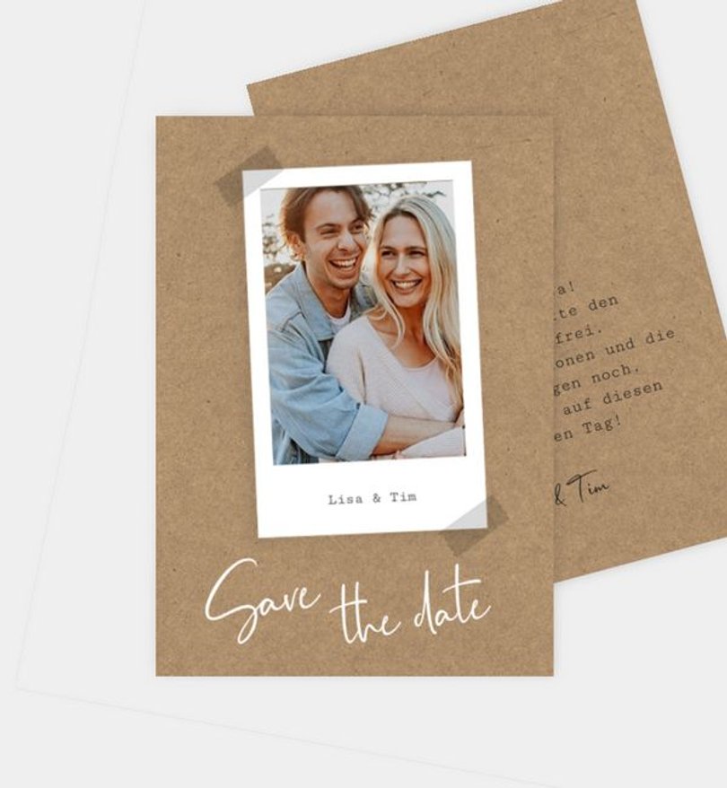 Save-The-Date Karte Hochzeit Handmade